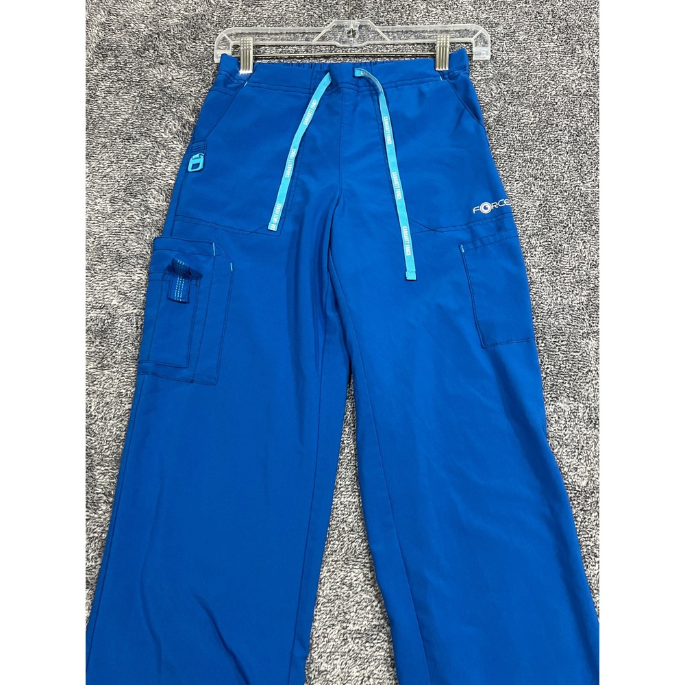 Carhartt Force Cross-Flex Scrub Pants Womens Petite XS Blue Cargo C52110